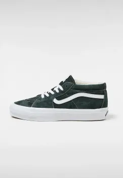 Vans tenisi din piele intoarsa Premium Classics LX Sk8-Mid Reissue 83 culoarea verde, VN000CQQPRM1 imagine