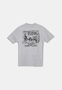 Vans tricou copii Next Stop culoarea gri, cu imprimeu, VN000MK3ATH1 imagine