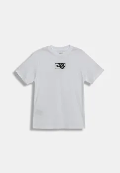 Vans tricou de bumbac pentru copii BY BLOCKED BOX SS TEE culoarea alb, uni, VN000RBCWHT1 imagine