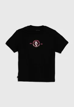 Vans tricou de bumbac pentru copii FLAMINGO SKELETON BFF culoarea negru imagine