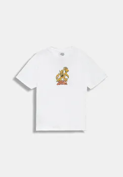 Vans tricou de bumbac pentru copii Goblin Step SS culoarea alb, cu imprimeu, VN000PY4WHT1 imagine