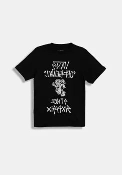 Vans tricou de bumbac pentru copii Let Loose SS culoarea negru, cu imprimeu, VN000PXXBLK1 imagine