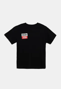 Vans tricou de bumbac pentru copii OG LOGO culoarea negru, cu imprimeu, VN000GDGBLK1 imagine