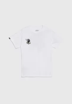 Vans tricou de bumbac pentru copii SK8 HI BALL culoarea alb, cu imprimeu, VN000JNXWHT1 imagine