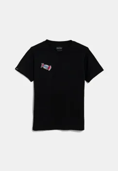 Vans tricou de bumbac pentru copii Stuck On culoarea negru, cu imprimeu, VN000MMKBLK1 imagine