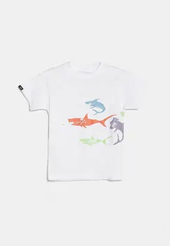 Vans tricou de bumbac pentru copii The Pack culoarea alb, cu imprimeu, VN000MMHWHT1 imagine