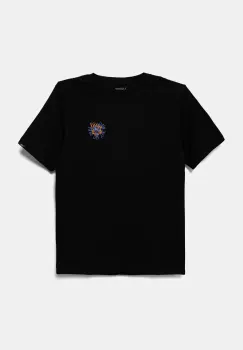 Vans tricou de bumbac pentru copii Vortex culoarea negru, cu imprimeu, VN000MKHBLK1 imagine