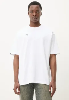 Vans tricou din bumbac barbati, culoarea alb, cu imprimeu, VN000P56WHT1 imagine