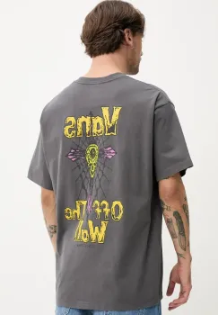 Vans tricou din bumbac barbati, culoarea gri, cu imprimeu, VN000NWN1O71 imagine