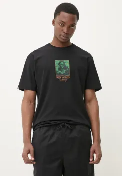 Vans tricou din bumbac barbati, culoarea negru, cu imprimeu, VN000M3VBLK1 imagine