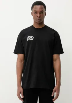 Vans tricou din bumbac barbati, culoarea negru, cu imprimeu, VN000M3YBLK1 imagine