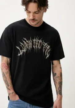 Vans tricou din bumbac barbati, culoarea negru, cu imprimeu, VN000M47BLK1 imagine