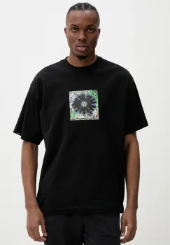 Vans tricou din bumbac barbati, culoarea negru, cu imprimeu, VN000M5TBLK1 imagine