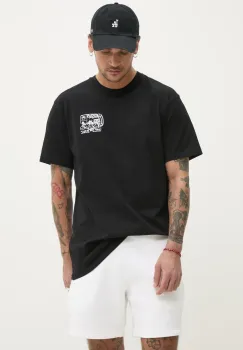 Vans tricou din bumbac barbati, culoarea negru, cu imprimeu, VN000NHPBLK1 imagine