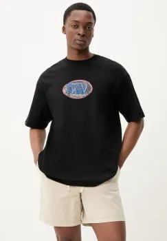 Vans tricou din bumbac barbati, culoarea negru, cu imprimeu, VN000NHWBLK1 imagine