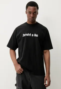 Vans tricou din bumbac barbati, culoarea negru, cu imprimeu, VN000P4YBLK1 imagine