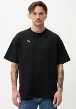 Vans tricou din bumbac barbati, culoarea negru, cu imprimeu, VN000P56BLK1 imagine
