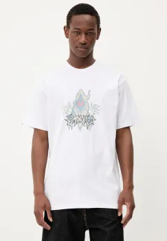 Vans tricou din bumbac culoarea alb, cu imprimeu, VN000M6DWHT1 imagine