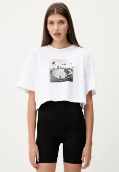 Vans tricou din bumbac culoarea alb, VN000RCHWHT1 imagine