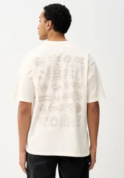 Vans tricou din bumbac culoarea bej, cu imprimeu, VN000PCWFS81 imagine