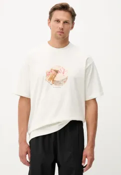 Vans tricou din bumbac culoarea bej, cu imprimeu, VN000R15FS81 imagine