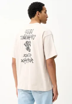 Vans tricou din bumbac culoarea bej, cu imprimeu, VN000RD4EN91 imagine