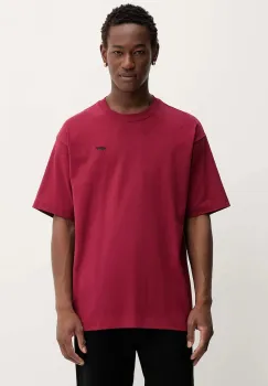 Vans tricou din bumbac culoarea bordo, cu imprimeu, VN000P56BRD1 imagine