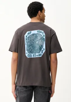 Vans tricou din bumbac culoarea gri, cu imprimeu, VN000RFMEMV1 imagine