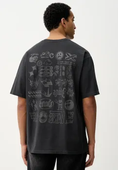 Vans tricou din bumbac culoarea gri, uni, VN000PCWBLK1 imagine