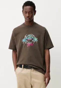Vans tricou din bumbac culoarea maro, cu imprimeu, VN000PDYEMP1 imagine