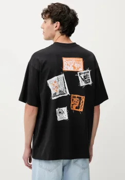 Vans tricou din bumbac culoarea negru, cu imprimeu, VN000PB9BLK1 imagine