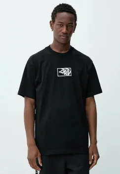 Vans tricou din bumbac culoarea negru, cu imprimeu, VN000RAPBLK1 imagine