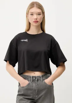 Vans tricou din bumbac culoarea negru, VN000QDFBLK1 imagine