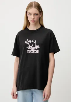 Vans tricou din bumbac culoarea negru, VN000RCDBLK1 imagine