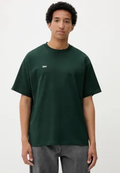 Vans tricou din bumbac culoarea verde, uni, VN000P1PPRM1 imagine