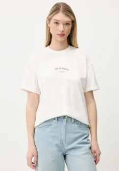 Vans tricou din bumbac femei, culoarea alb, VN000MCKFS81 imagine