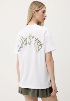 Vans tricou din bumbac femei, culoarea alb, VN000MCNWHT1 imagine