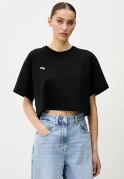 Vans tricou din bumbac femei, culoarea negru, VN000P5QBLK1 imagine