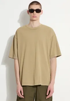Vans tricou din bumbac Premium Standards Washed SS Tshirt LX barbati, culoarea verde, neted, VN000GVUCUQ1 imagine
