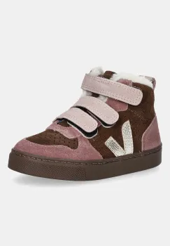 Veja cizme de iarna pentru copii din piele intoarsa Small V-10 Mid Winter culoarea roz, DF0320994 imagine