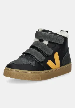 Veja tenisi din piele copii Small V-10 Mid Winter culoarea negru, DF0503814 imagine