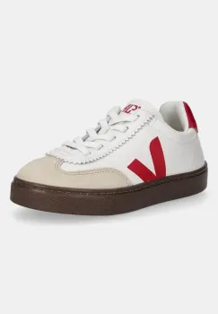 Veja tenisi din piele copii Small Volley culoarea bej, SY2021012 imagine