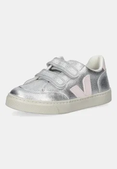 Veja tenisi din piele pentru copii Small V-12 culoarea argintiu, XV0503416 imagine