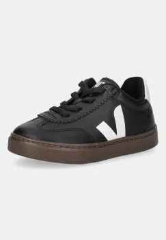 Veja tenisi din piele pentru copii Small Volley culoarea negru, SY2021015 imagine