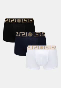 Versace boxeri 3-pack barbati, culoarea albastru marin, AU10326 1A10011 imagine