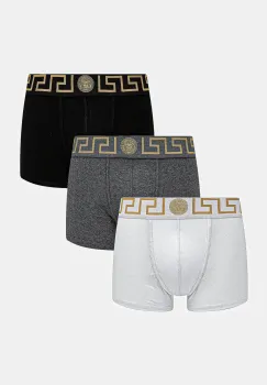Versace boxeri 3-pack barbati, culoarea gri, AU10326 1A10011 imagine