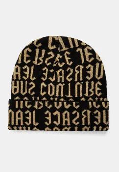 Versace Jeans Couture caciula culoarea negru, din tricot gros, 77HAZK54 ZG293 imagine