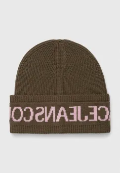 Versace Jeans Couture caciula de lana culoarea verde, de lana, 77HAZK40 ZG020 imagine