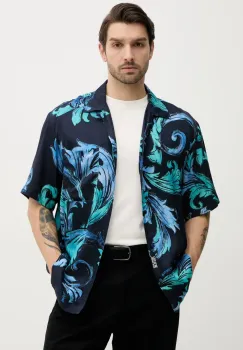 Versace Jeans Couture camasa barbati, culoarea bleumarin, cu guler button-down, relaxed, 78GAL2B0 NS632 imagine