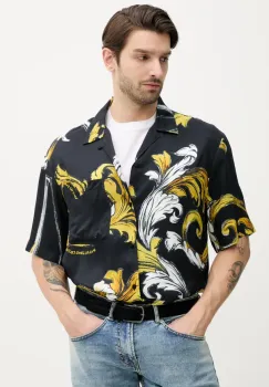 Versace Jeans Couture camasa barbati, culoarea negru, cu guler button-down, relaxed, 78GAL2B0 NS632 imagine